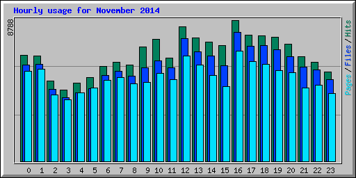 Hourly usage for November 2014