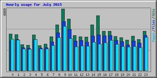 Hourly usage for July 2015