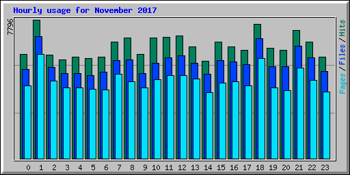 Hourly usage for November 2017